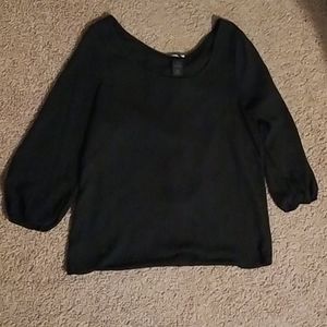 Rue21 Black 3/4 sleeve shirt